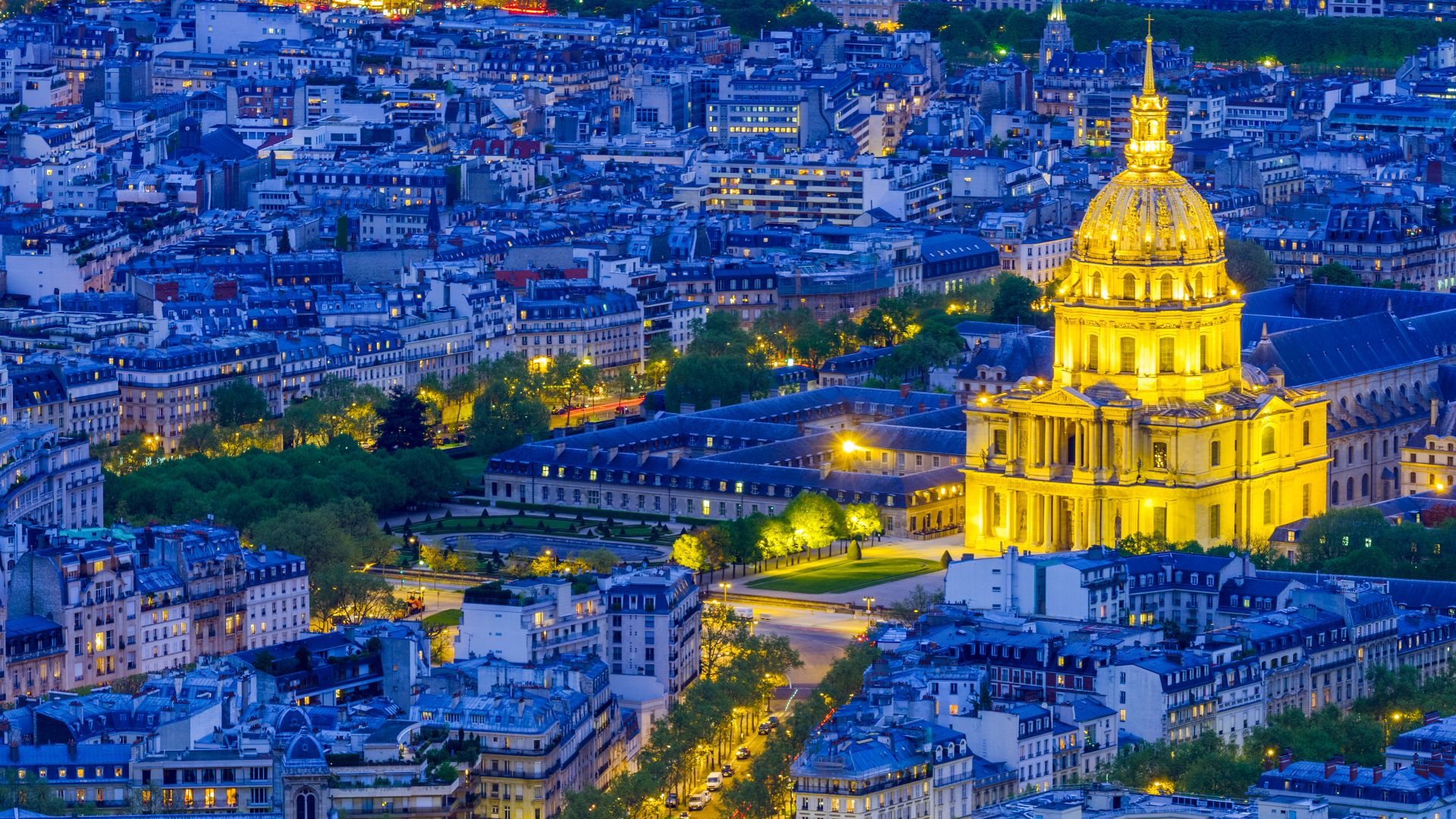 Le Panthéon de nuit, Paris
