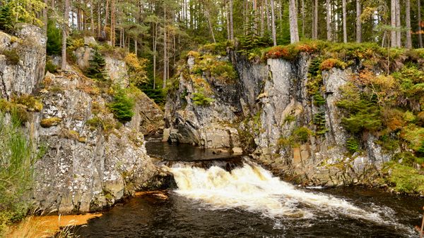 Waterfall in the Cairngorms National Park, Scotland