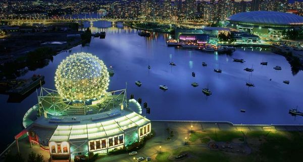 Vancouver, British Columbia, Canada at dusk