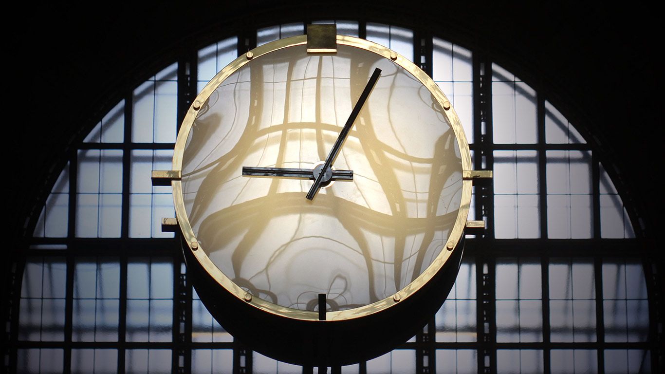 Clock in Union Station, Toronto, Canada