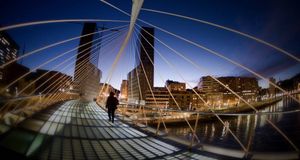 Puente Zubizuri  in Bilbao, Spain -- Juanma Aparicio/age fotostock &copy; (Bing United Kingdom)