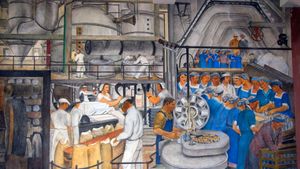 'Industries of California' mural by Ralph Stackpole at Coit Tower, San Francisco, California (© David R. Frazier Photolibrary, Inc./Alamy)(Bing United States)