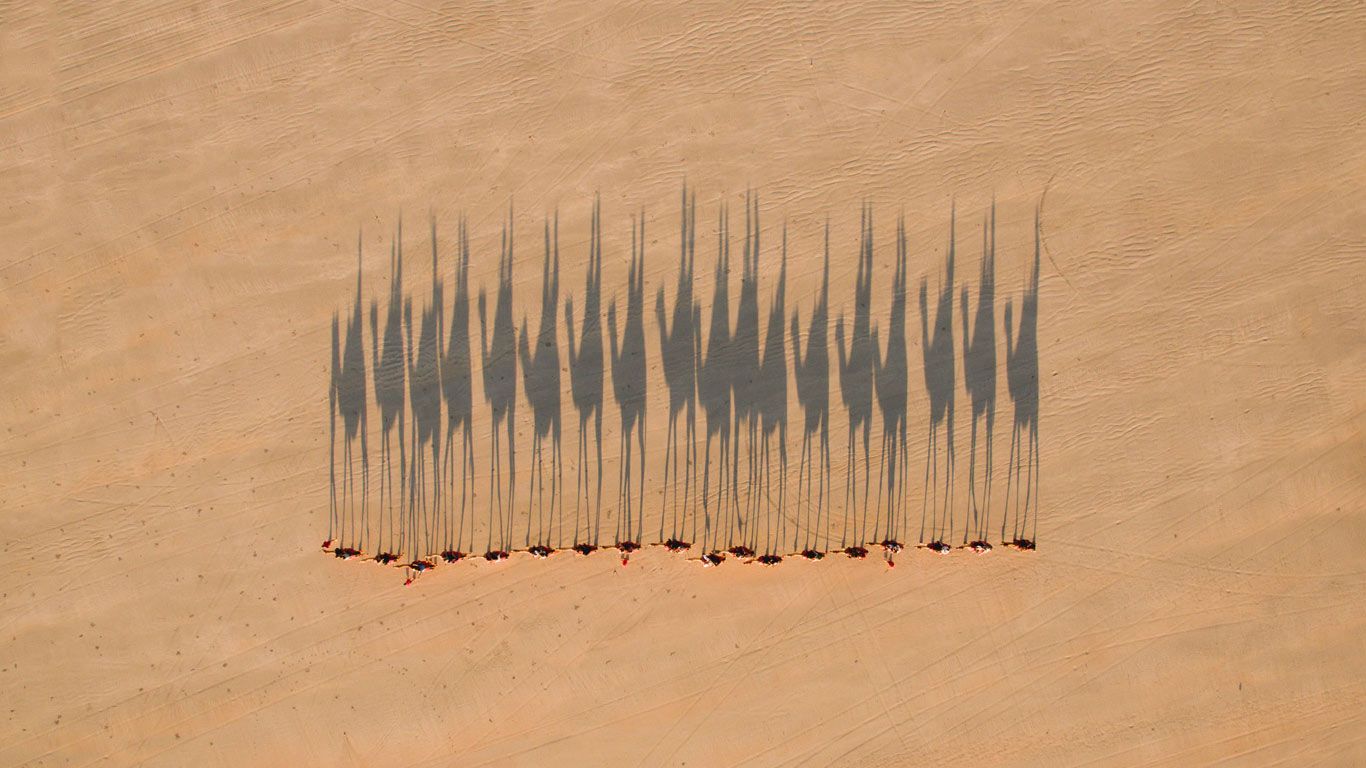 Caravane dans le désert, Broome, Australie-Occidentale