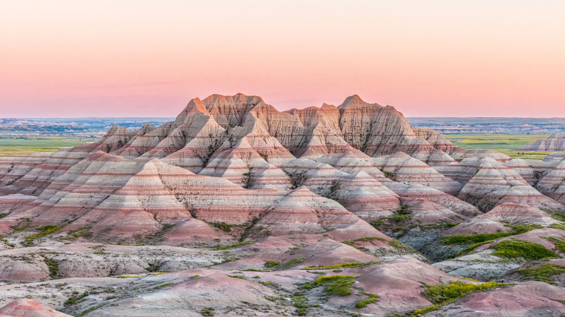 Sunset in Badlands National Park, South Dakota, United States