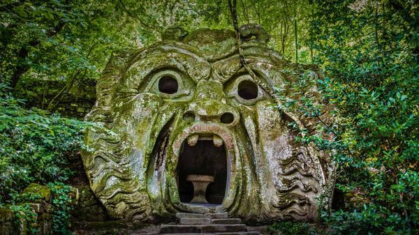 Orcus in the Gardens of Bomarzo in Italy