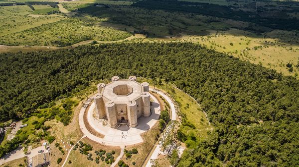 Veduta aerea di Castel del Monte, Andria