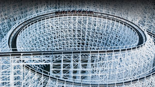 Roller coaster in Nagashima Spa Land, Mie prefecture, Japan