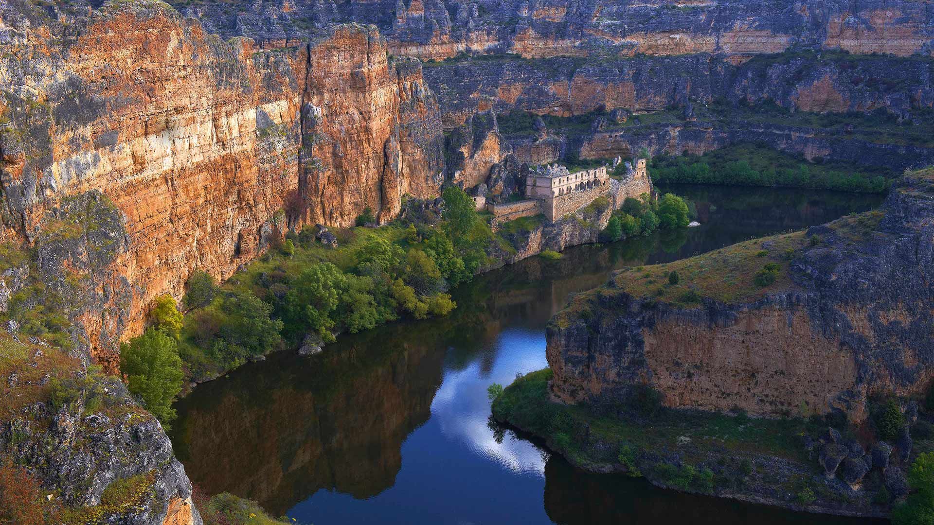 Nuestra Señora de la Hoz monastery in the Duratón River gorge, Castile and León, Spain