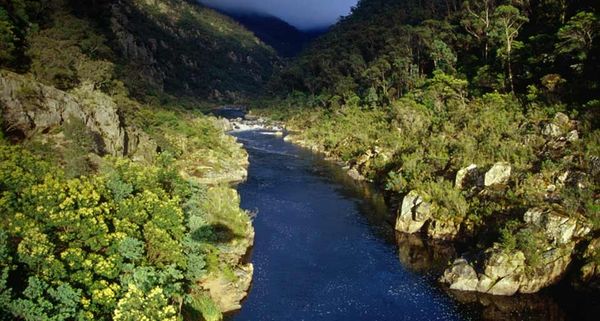 The upper reaches of the Snowy River in Snowy River National Park, Victoria, Australia