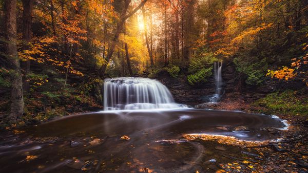Rock River Falls, Penisola Superiore, Michigan, USA