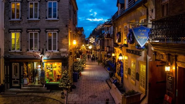Rue du Petit-Champlain at Lower Old Town (Basse-Ville), Quebec City