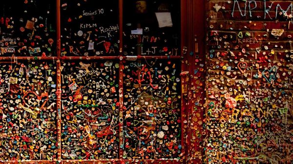 Gum wall, Pike Place Market, Seattle, USA