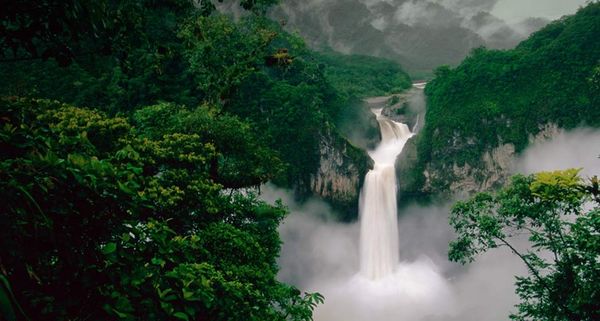 Coca Falls on Quijos River, Cayambe-Coca Reserve, Ecuador