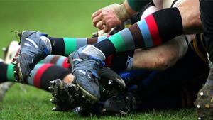 Rugby Union, close-up of a scrum tackle (© Steve Stock/Alamy)(Bing United Kingdom)