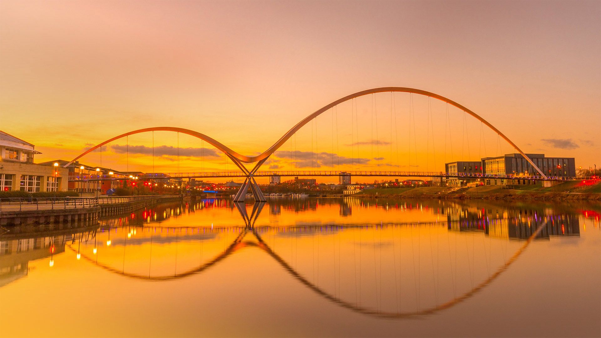 Infinity Bridge in Stockton-on-Tees, England