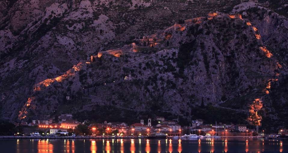 The town of Kotor on the Adriatic Coast of Montenegro