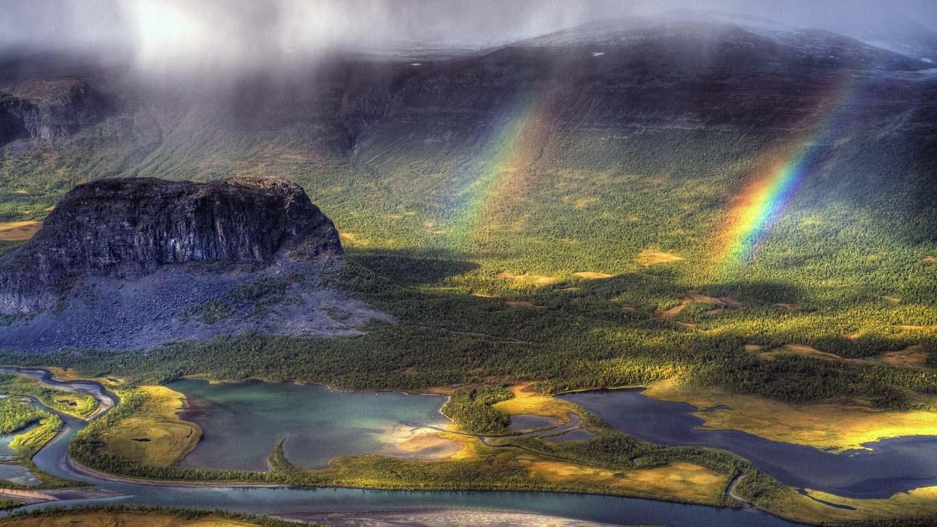 Rapa River Valley in Sarek National Park, Norbotten County, Sweden