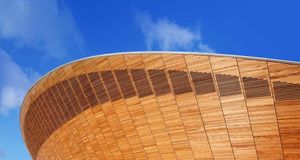 Detail of the Velodrome at the Olympic Park in Stratford, London, England (© Anthony Collins Cycling/Alamy) &copy; (Bing United States)