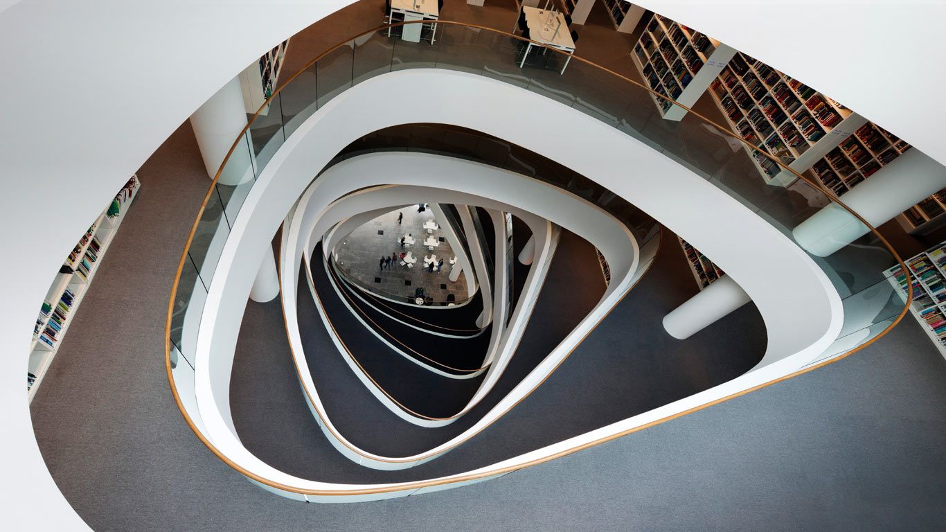 Interior of the Library, Aberdeen University