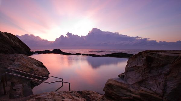 Sunrise at the Blue Pool in Bermagui, New South Wales