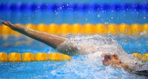 Missy Franklin of the United States competes in the women's 200-meter backstroke heat 4 in London, England (© Al Bello/Getty Images) &copy; (Bing United States)