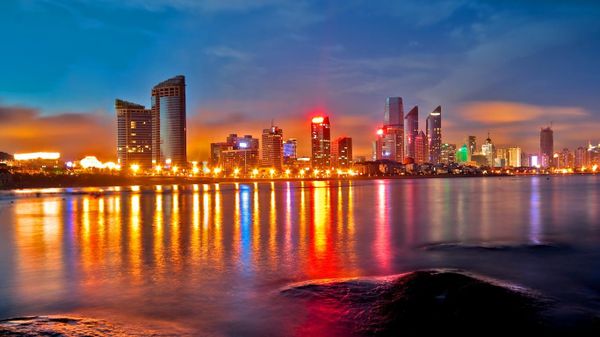 青岛浮山湾夜景