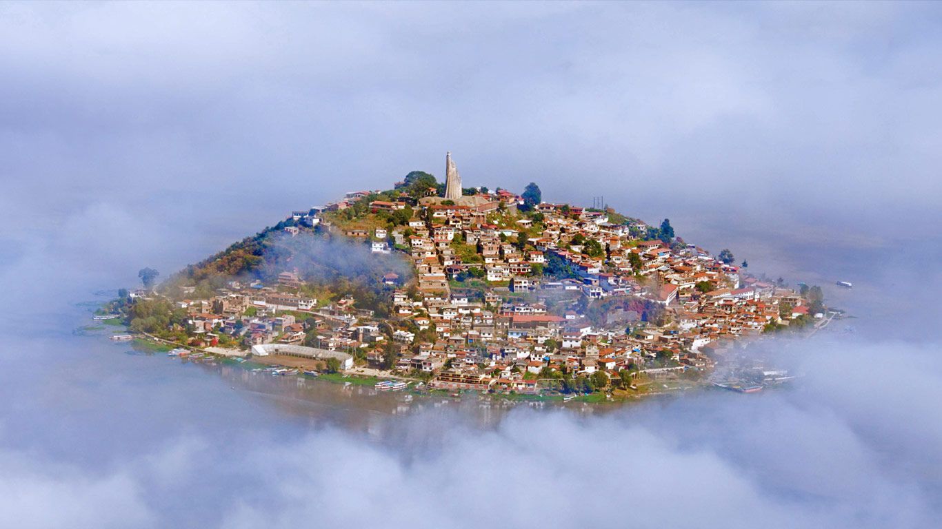 Island of Janitzio in Lake Pátzcuaro, Mexico