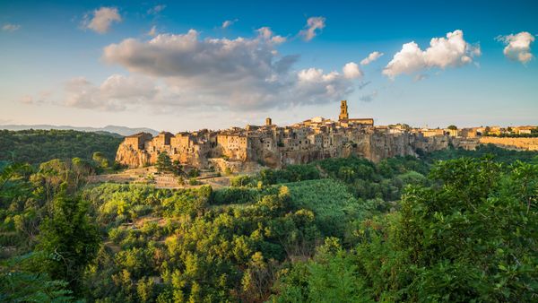 Pitigliano al tramonto, Provincia di Grosseto, Toscana