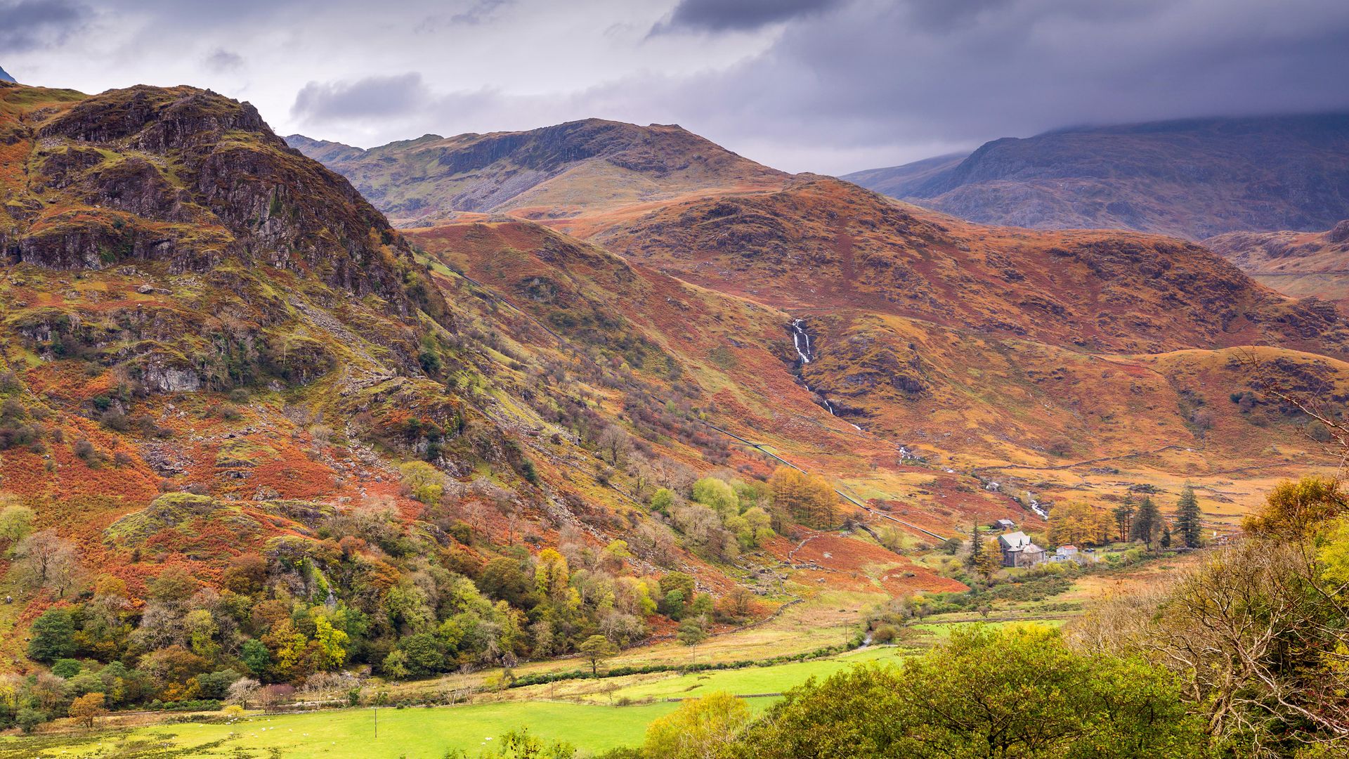 Nant Gwynant valley, Snowdonia National Park, Gwynedd.