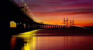 Second Severn Crossing as seen at dusk from Redwick -- Craig Joiner/Corbis &copy; (Bing United Kingdom)
