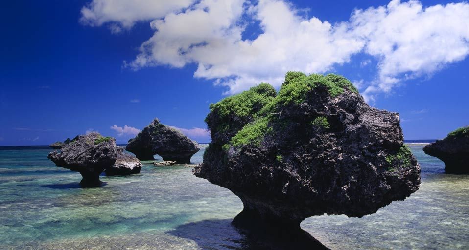 Rocks, Ogami island, Miyakojima, Okinawa, Japan