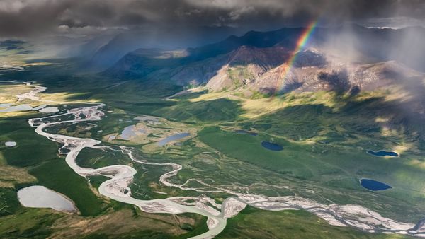 Confluenza dell'Easter Creek e del fiume Killik, Parco Nazionale e Riserva Gates of the Arctic, Alaska, USA