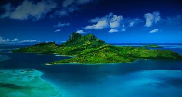 Aerial view of Bora Bora
