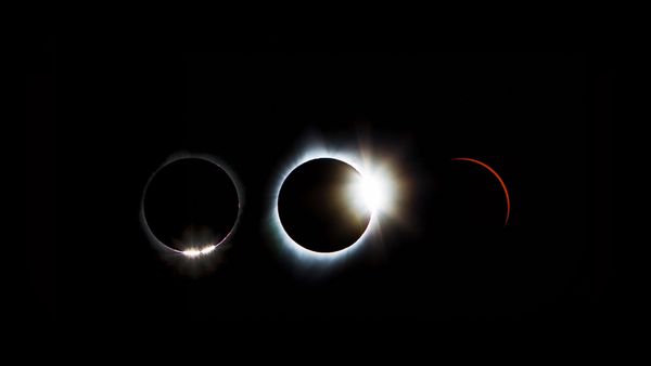 Solar eclipse sequence from 21 August 2017
