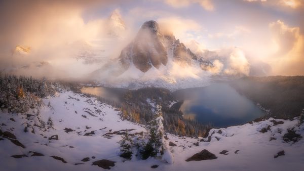Clearing storm at sunset, Mount Assiniboine Provincial Park, Canada