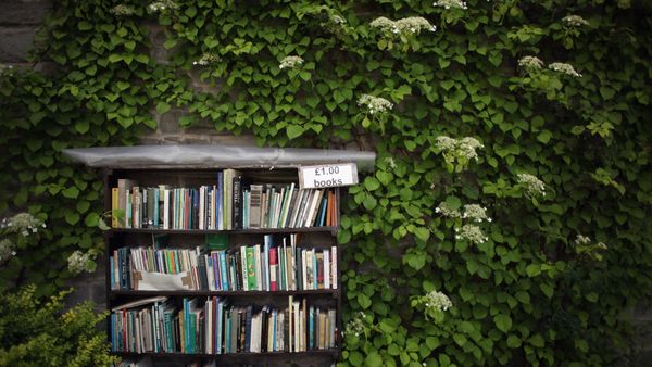 Second-hand books at the Hay Festival, Hay-on-Wye, Wales