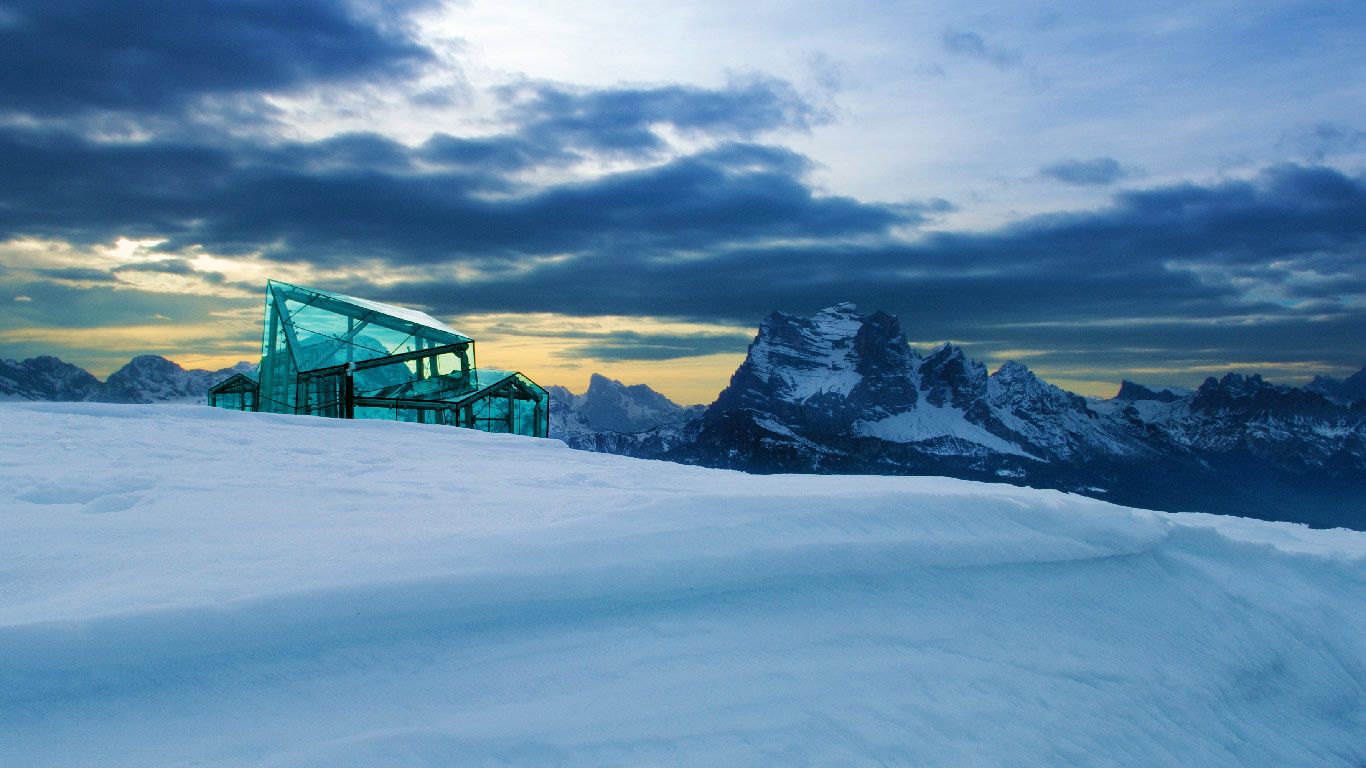 Messner Mountain Museum in the Clouds on Monte Rite, Italy