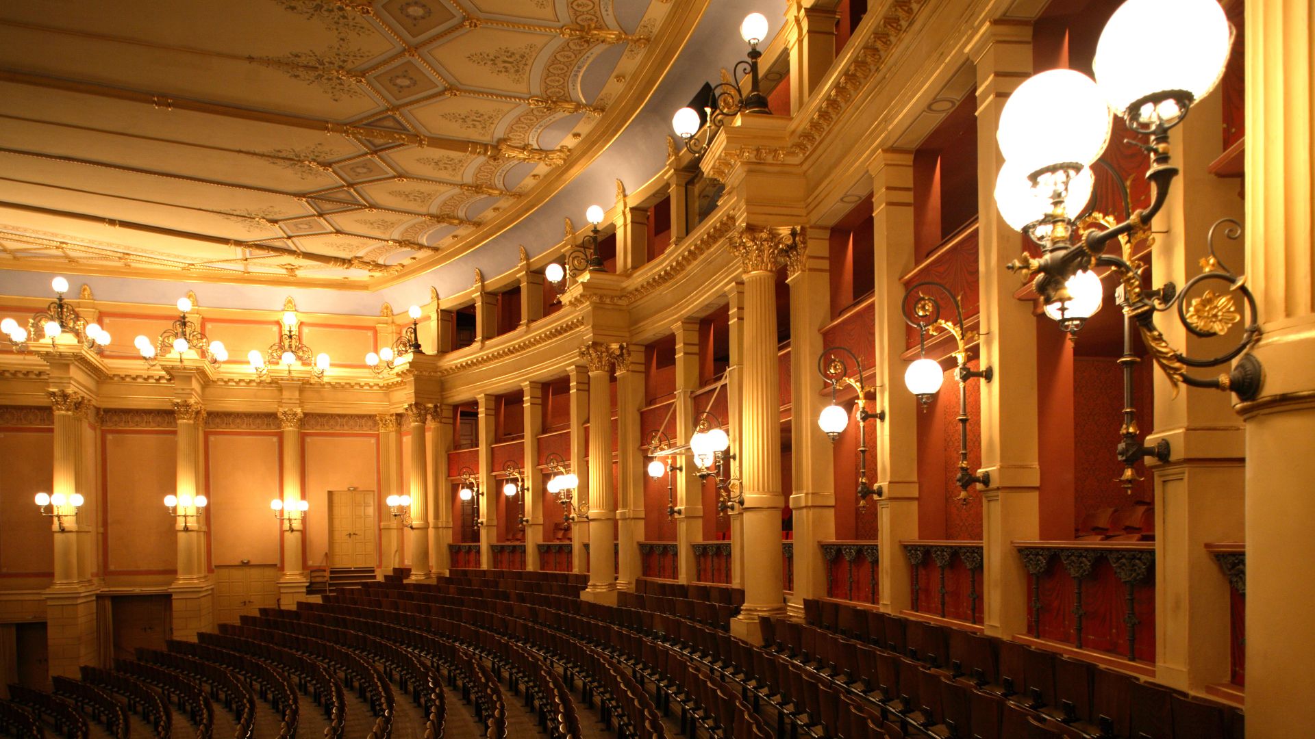 Innenansicht des Bayreuther Festspielhauses, Bayreuth, Bayern