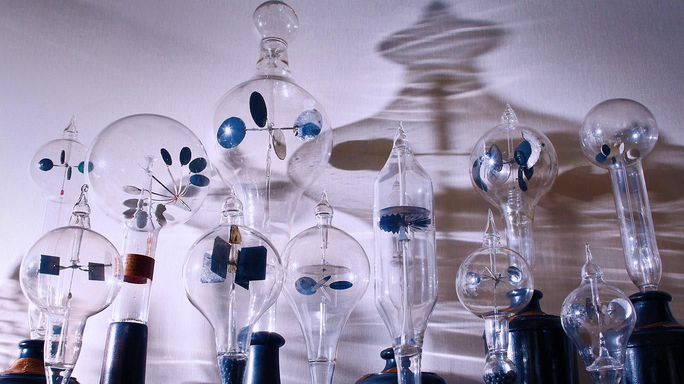 Antique radiometers at the Royal Society's headquarters in London
