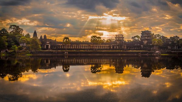 Sunrise at Angkor Wat in Cambodia