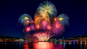 Fourth of July fireworks over Lake Union in Seattle (© Dixin Yan)(Bing United States)