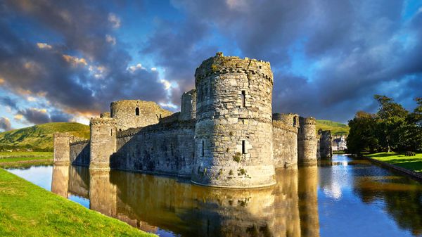 Beaumaris Castle on the Isle of Anglesey in Wales