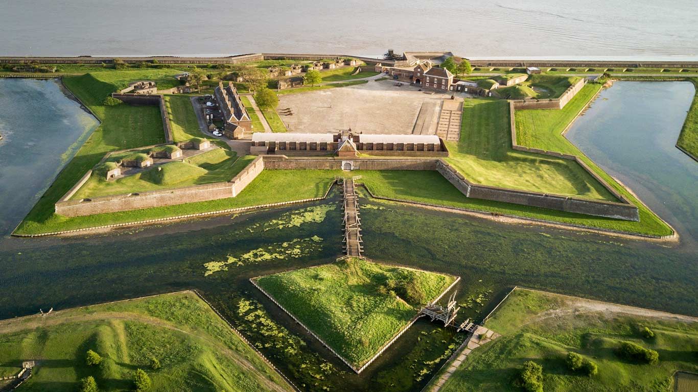 Tilbury Fort, Essex, on the north bank of the River Thames