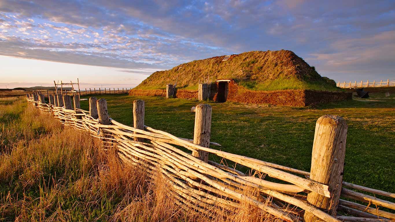 L'Anse aux Meadows sur l’île de Terre-Neuve, Canada