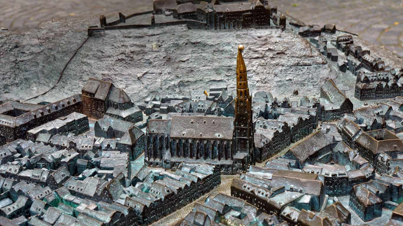 For World Braille Day, a tactile map of Landshut, Germany