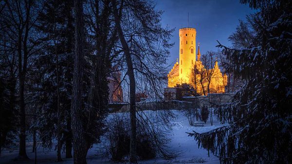 Schloss Lichtenstein, Landkreis Reutlingen, Baden-Württemberg, Deutschland