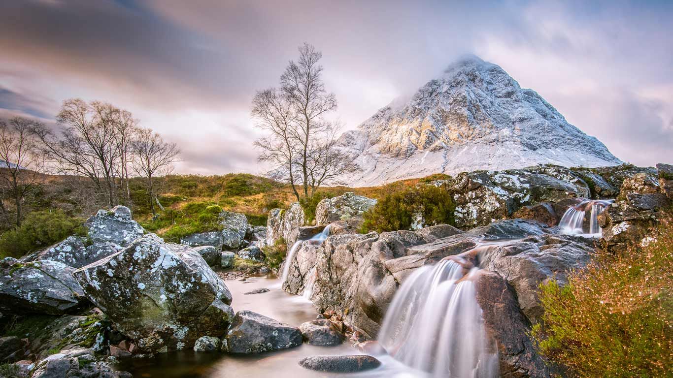 View of Buachaille Etive Mor in the Scottish Highlands