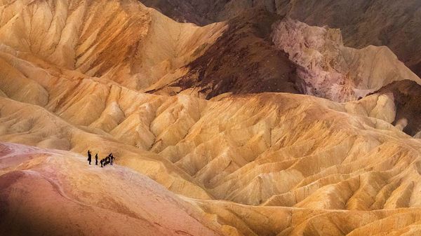 Visitors in Death Valley National Park, California, USA
