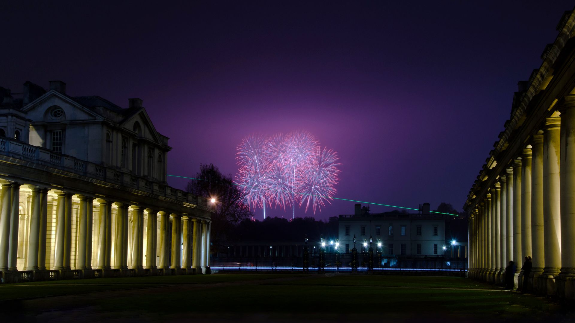Bonfire Night at the Old Royal Naval College, London