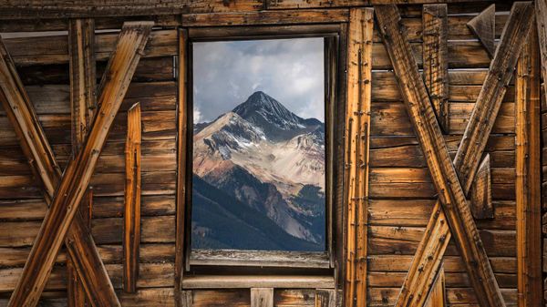 Wilson Peak seen from Alta, a ghost town in Colorado, USA